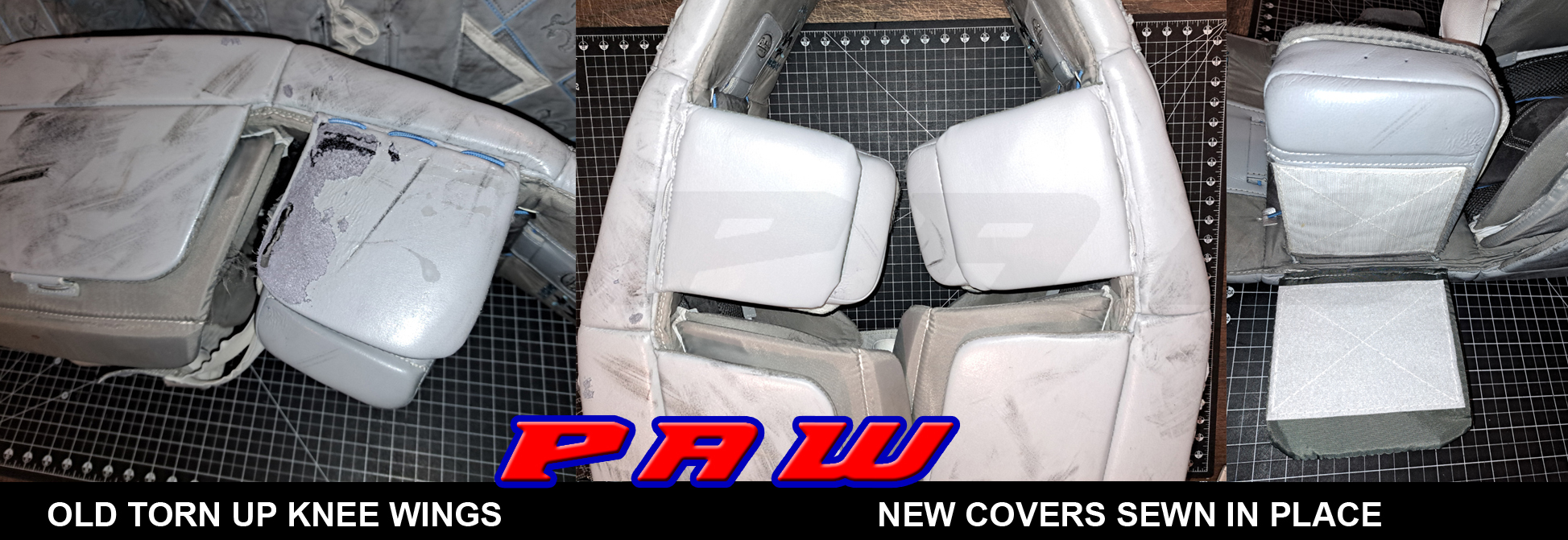 knee wing cover installed